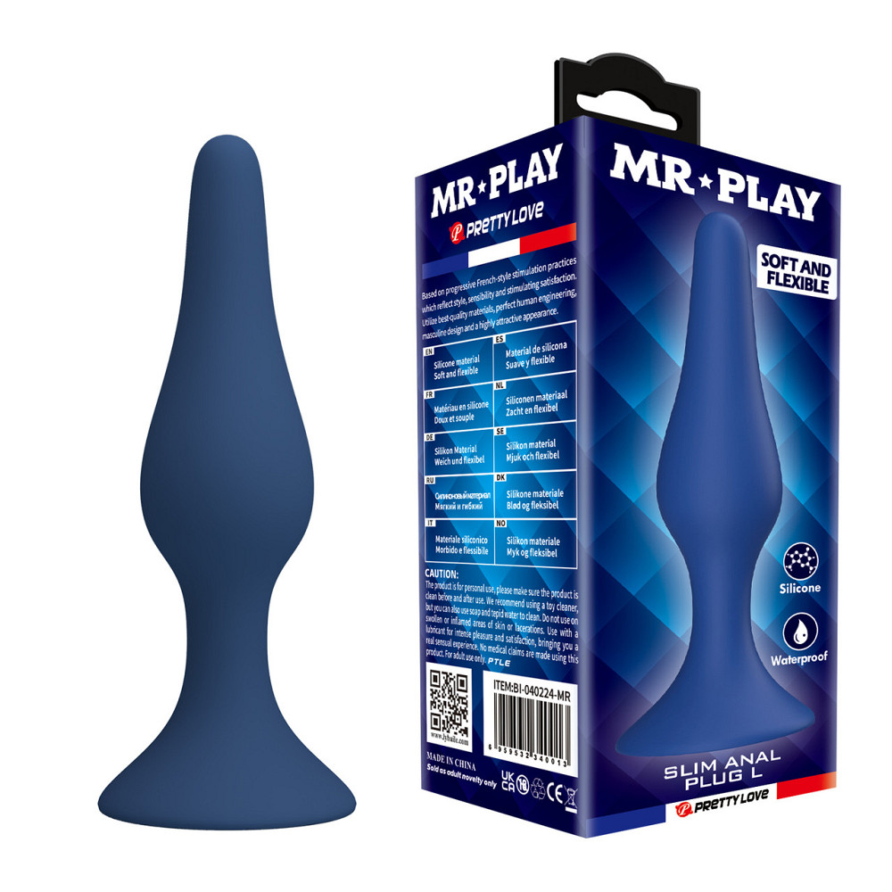 Анальная пробка MR.PLAY - Slim Anal Plug L, BI-040224-MR Sex Aura Киев - изображение 1