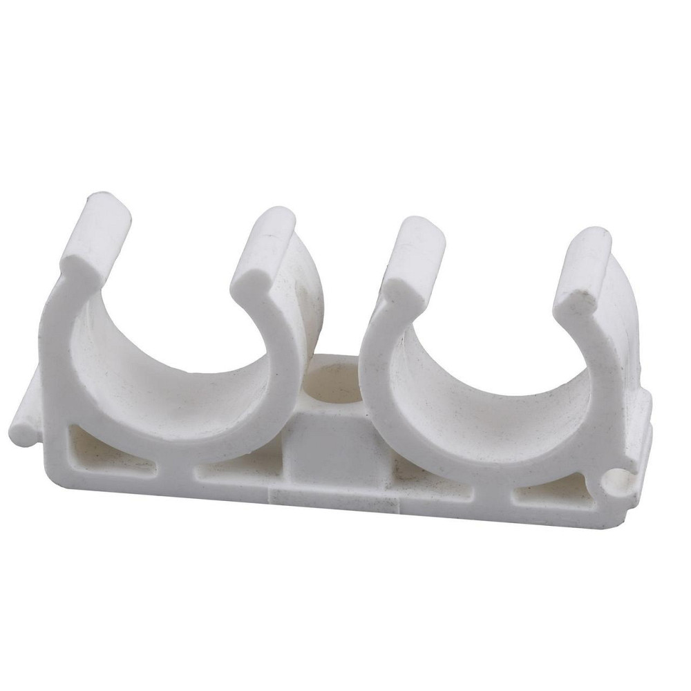 Кріплення подвійне Kalde PPR 25 (білий) 29052 ( 50 шт в упаковке ) (000017890) Київ - фото 1