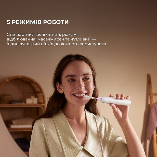 Зубна електрощітка Mova Fresh White (ATB13A-WH) ( white ) Харків - фото 17