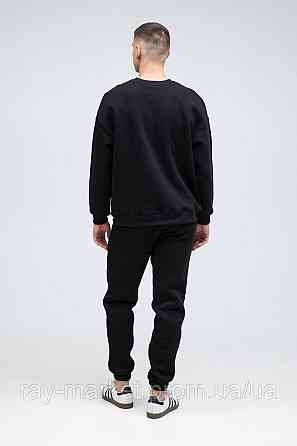 Костюм світшот оверсайз і штани Ray Basic утеплений чоловічий чорний (U0804M-Black) XXL Київ