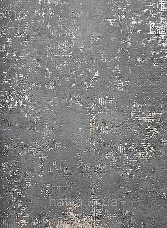 Шпалери вінілові на флізеліні AS creation The Bos 0.53х10 під штукатурку ефект потертості чорні зі сріблом Київ