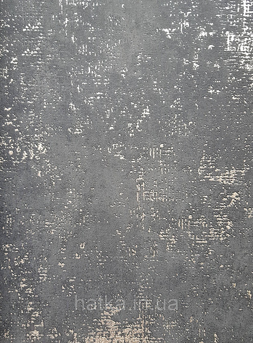 Обои виниловые на флизелине AS creation The Bos 0.53х10 под штукатурку эффект потертости черные с серебром Киев - изображение 3