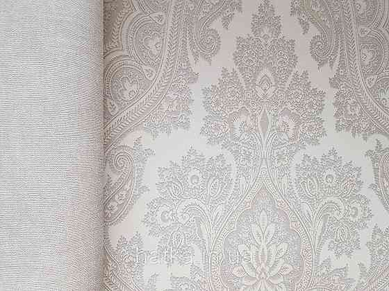 Шпалери вінілові на флізеліні AS creation Garda 1.06Х10.05 класика вензелья великі кремові коричневі срібло Київ