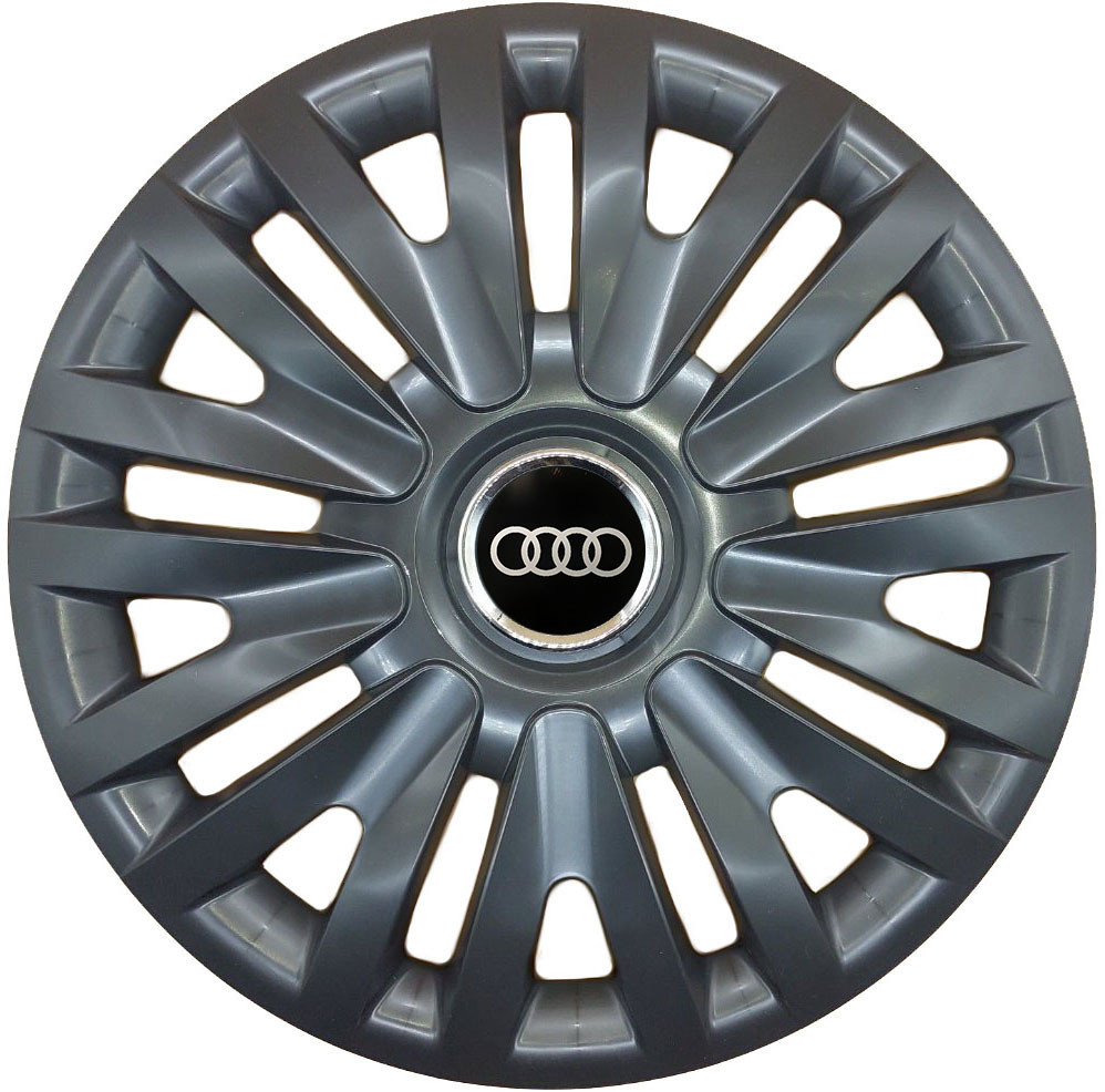 Автомобільні модельні ковпаки R15 SJS Audi 313 4шт, чорні Київ - фото 1