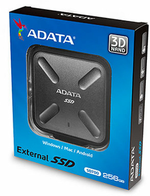 SSD ADATA SD700 256GB USB 3.2 Gen1 Black Київ - фото 3