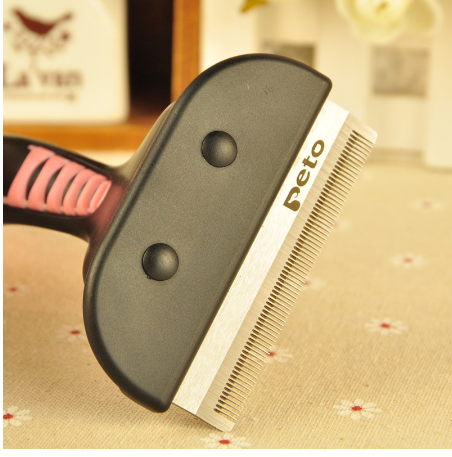 Расческа для кошек и собак Peto, щетка для животных, цвет розовый, размер 16*8см Киев - изображение 2