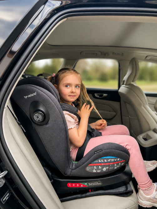 Автокрісло VELANO Aura 360° i-Size 40–150 см, ISOFIX, grey Київ - фото 9