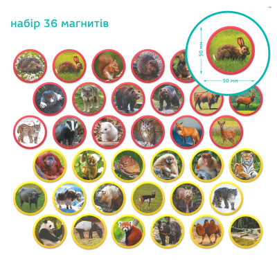 Обучающий набор DoDo Магнитный набор Монтессори Животные на континентах: Евразия (200285) Винница - изображение 4