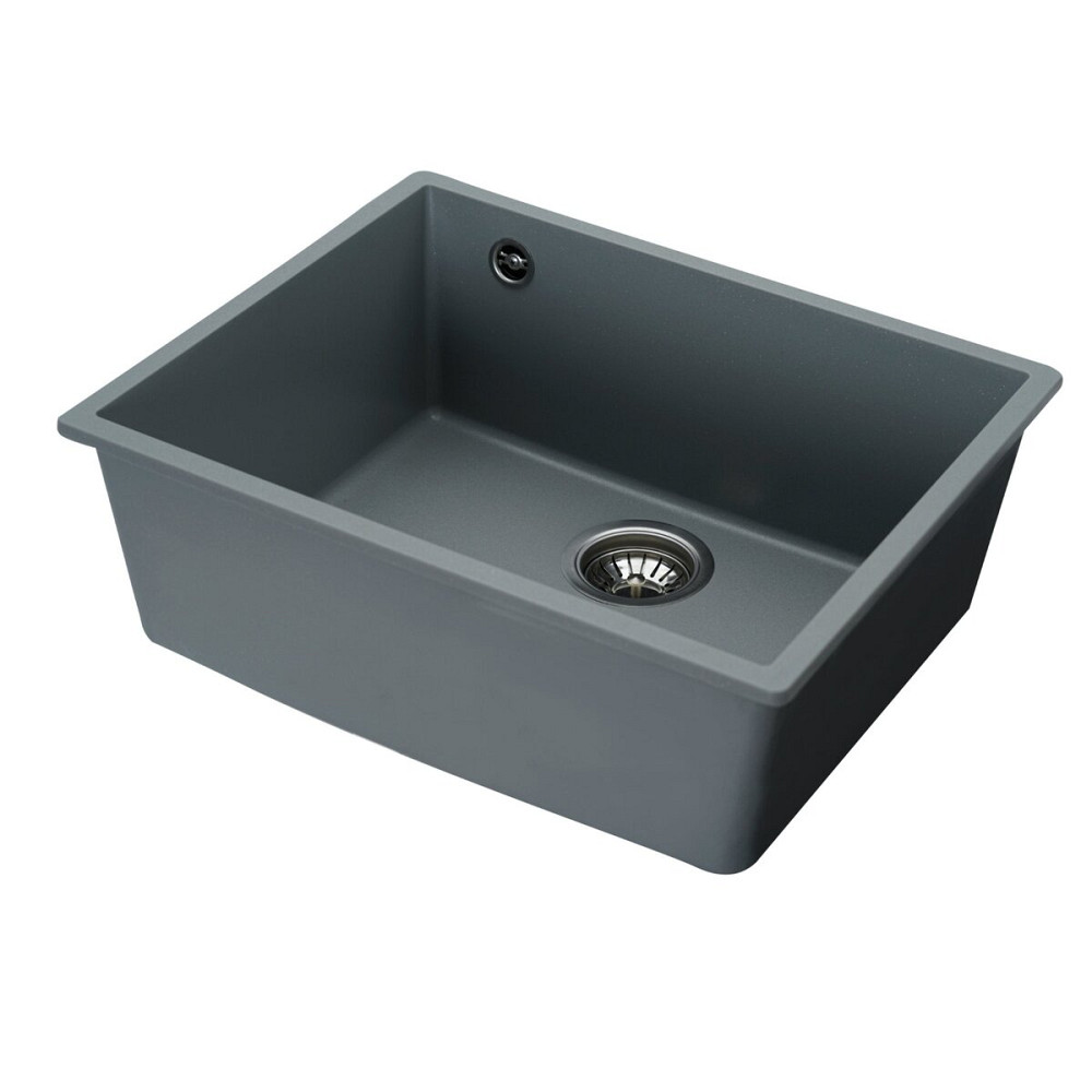 VALESO Гранітна мийка для кухні VALESO OASIS 5444 матова Сірий металік Коломия - фото 20