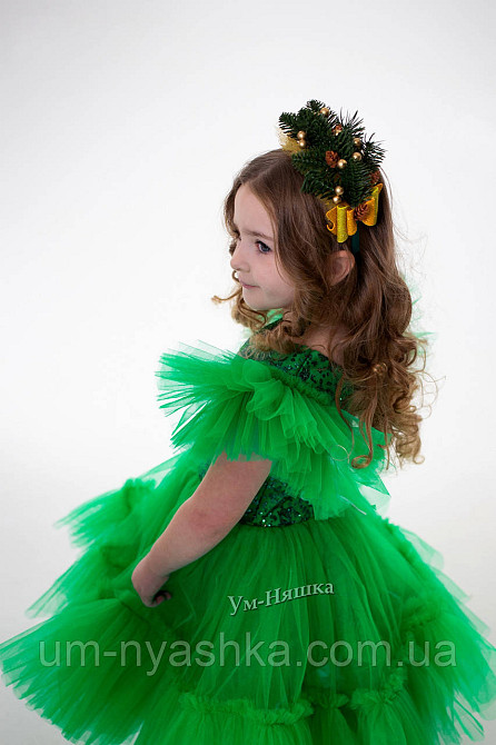 Зеленое пышное платье Елочка, Весна, платье Цветочка Кривой Рог - изображение 3