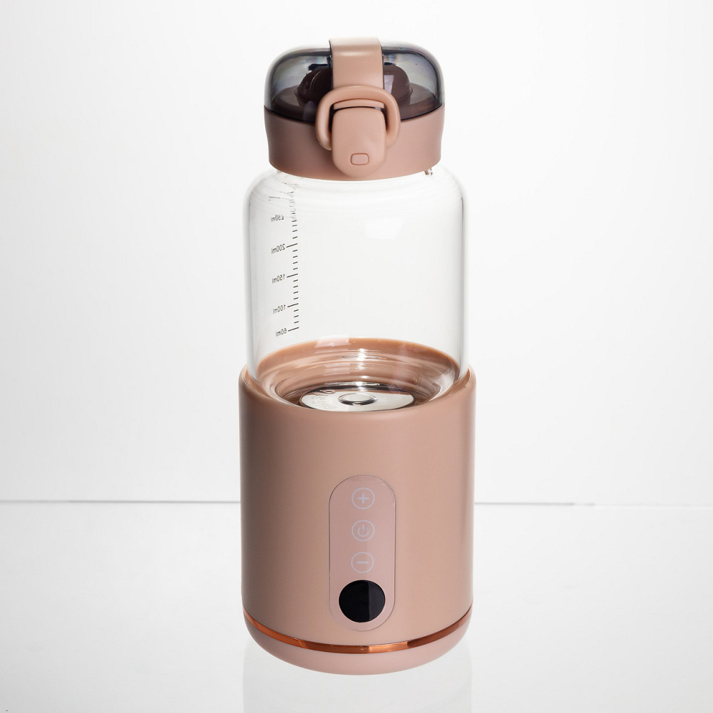 Пляшка з підігрівом для дитячого харчування та напоїв 300 мл з акумулятором підігрівач термос для дитячого харчування Рожевий Київ - фото 5