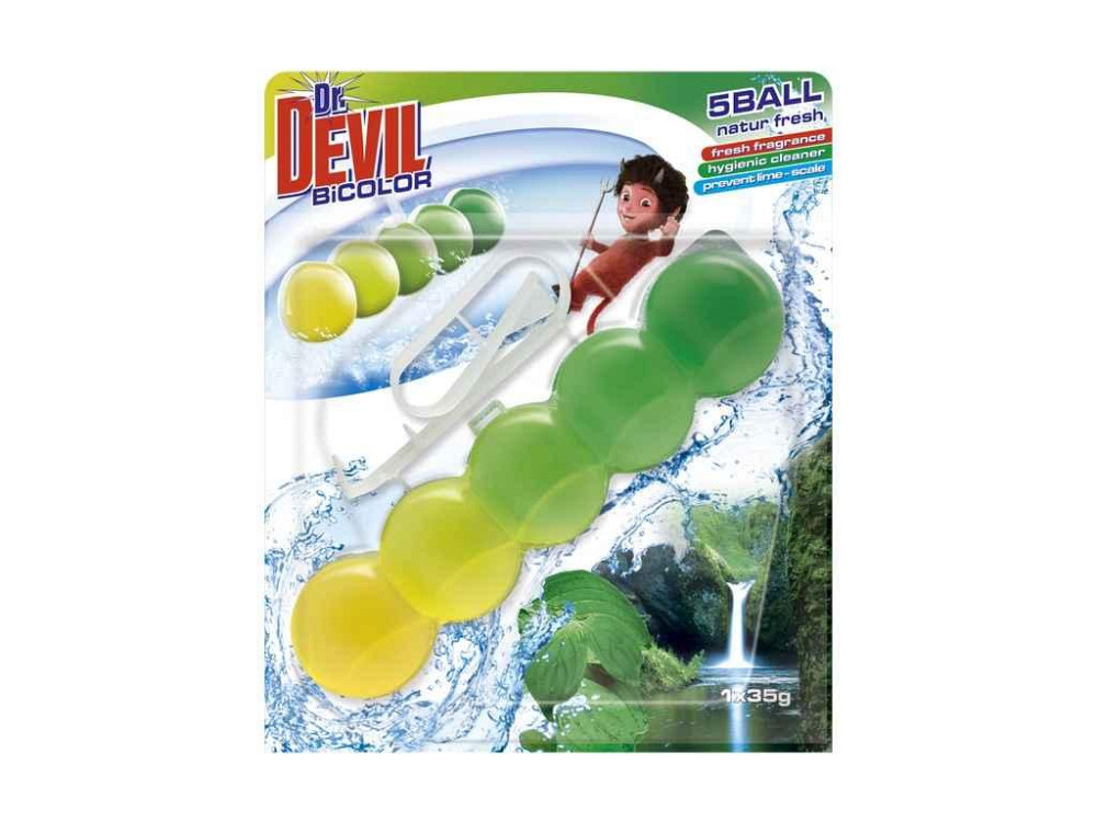 Блок для туалетів 1шт BiColor 35г Природна Свіжість ТМ Dr.DEVIL   Solmir Київ - фото 1