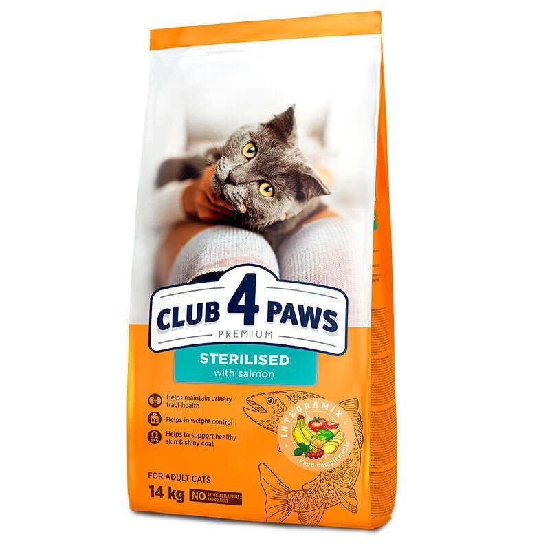 Club 4 Paws (Полуб 4 Лапи) Premium Adult Cat Sterilized Salmon сухий корм із лососем для стерилізованих котів Запоріжжя - фото 1