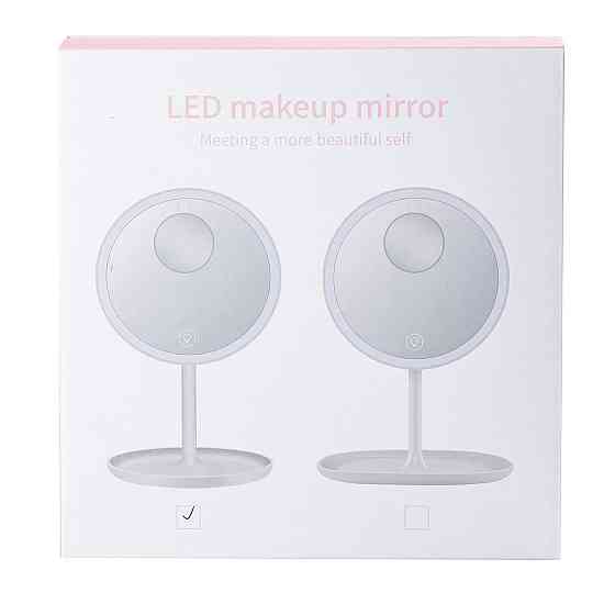 Зеркало для макияжа с увеличением и с подсветкой Розовый HP072TD020P Киев