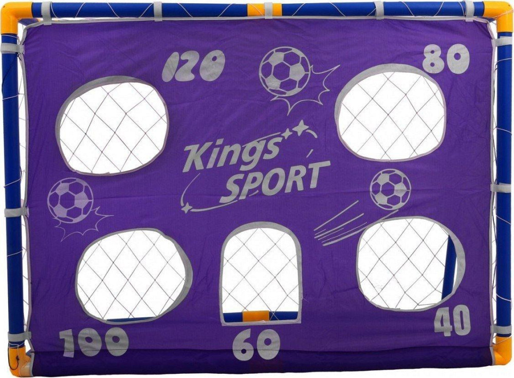 Врата футбольные детские Ramiz ZOG.26002 135 x 100 см, сине-желтые Киев - изображение 7