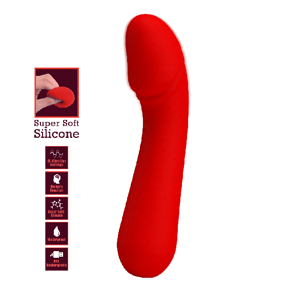 Вибратор для точки G Pretty Love Cetus красный, 15 х 3.5 см Sex Aura Киев