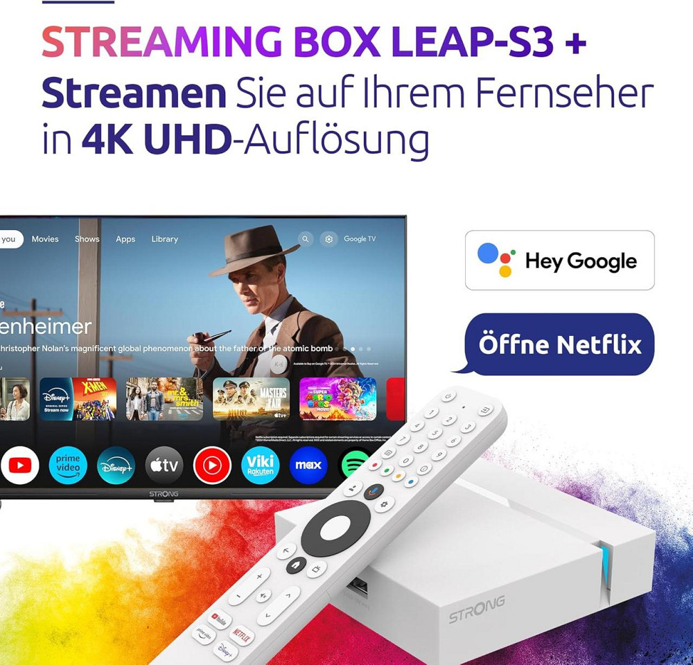 STRONG Leap-S3+ приставка Android TV 4K UHD HDR Dolby Atmos Dolby Vision Chromecast Google Assistant Wi‑Fi 5 Киев - изображение 4