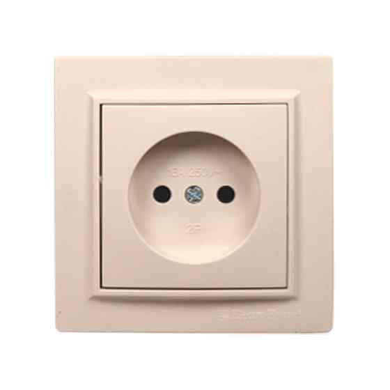 Розетка без заземления 16А, термопластик, Enzo латте Днепр