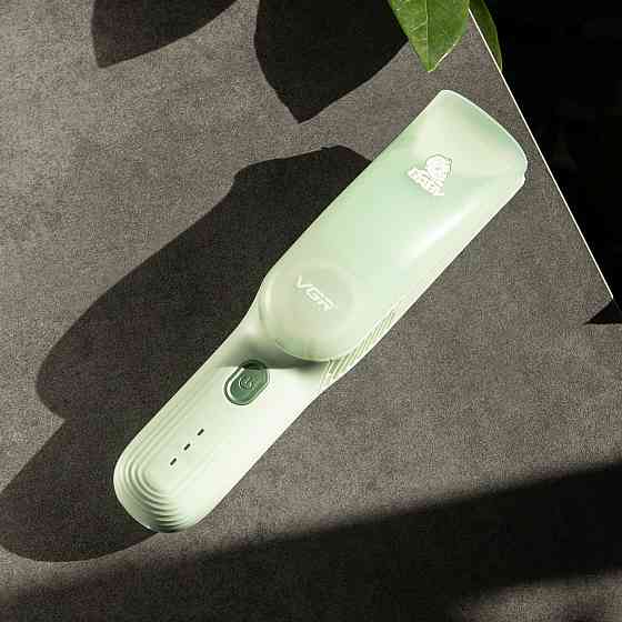 Безшумна дитяча машинка для стрижки VGR V-155 з насадками Київ