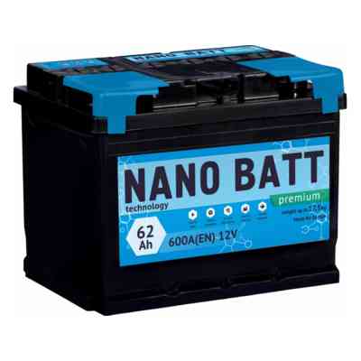 Аккумулятор автомобильный NANO BATT Premium 62A +лів (1) 600А Винница