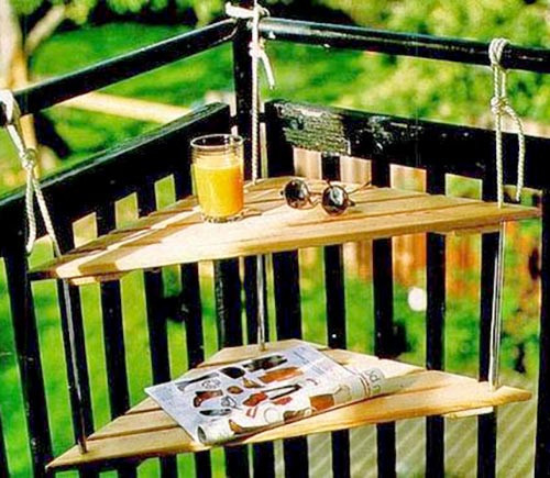 Подвесной балконный столик 