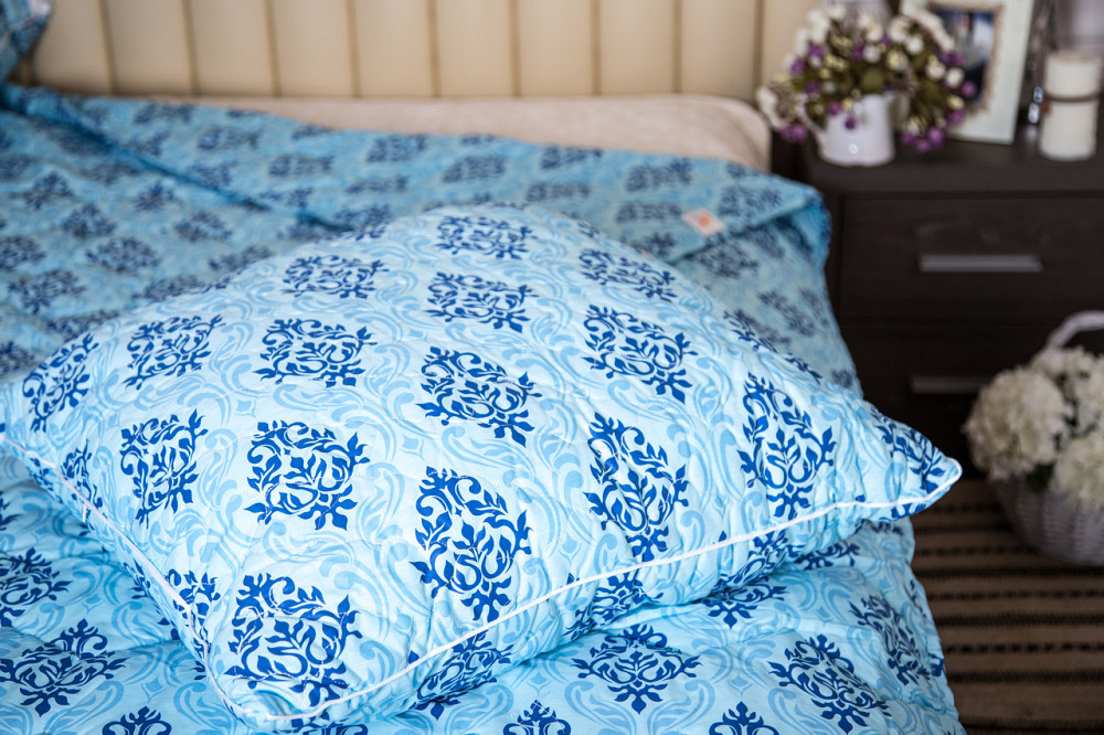 Ecotton Подушка Ecotton 60х60 см гіпоалергенна натуральна блакитного кольору Коломия - фото 1