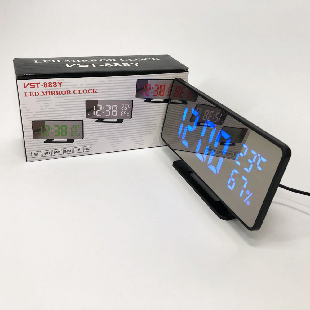 Часы с измерением влажности VST-888Y-5, Часы электронные настольные SU-778 светящиеся цифровые Киев - изображение 8