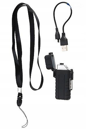 Аккумуляторная Зажигалка usb плазменная с шнурком Atomic 