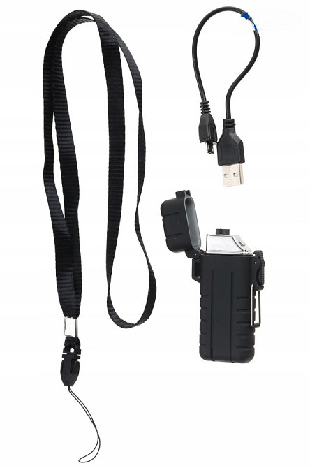 Акумуляторна Запальничка USB плазмова зі шнурком Atomic "X-Arc Lighter" (15210000) Black Нововолинськ - фото 8