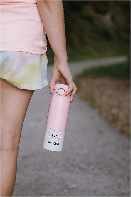 Термопляшка FreeON 480 мл, pink Киев - изображение 3