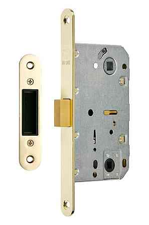 Магнітний замок для міжкімнатних дверей Gavroche GR 96M-WC PB золото зі зворотньою планкою Київ