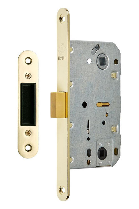 Магнітний замок для міжкімнатних дверей Gavroche GR 96M-WC PB золото зі зворотньою планкою Київ - фото 1