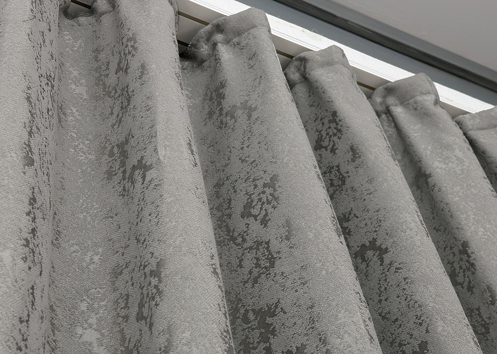 Комплект коротких штор VR-Textil Лен мрамор Pavliani № 1665ш Серый 130х170 см 2 шт (35-0305) Киев - изображение 8