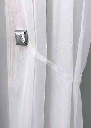 Магниты для штор и гардин Квадрат двусторонние набор 2 шт Серебристый (81-139) Киев