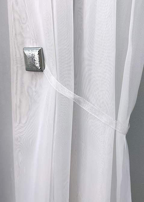 Магниты для штор и гардин Квадрат двусторонние набор 2 шт Серебристый (81-139) Киев - изображение 2