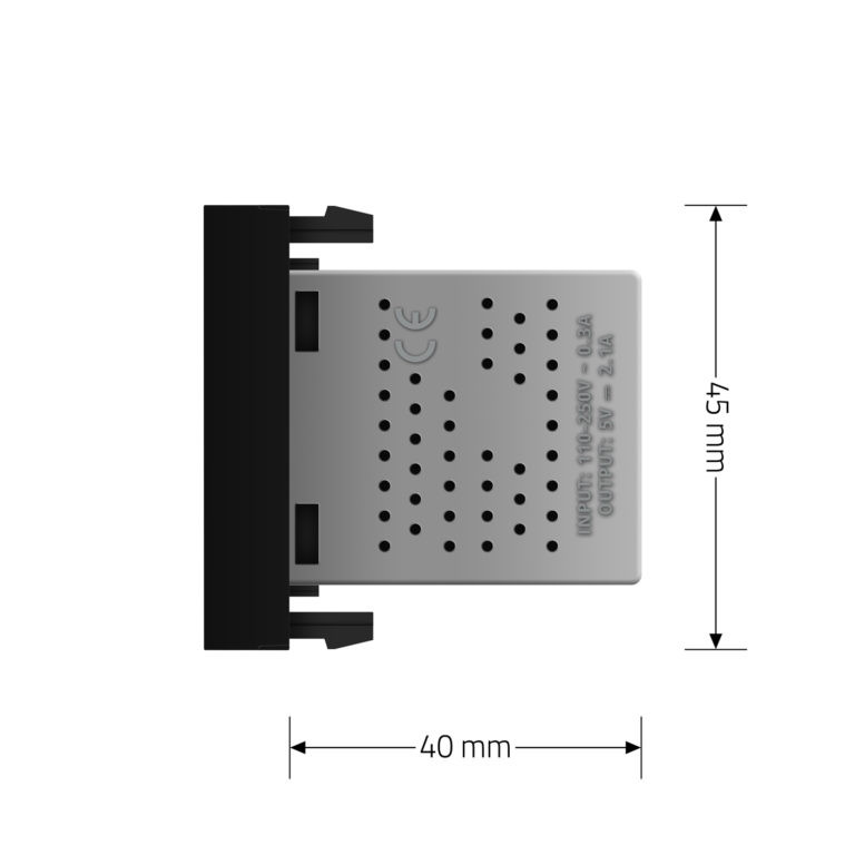 USB розетка LIVOLO 5V 2.1A, чорна, 10Вт, з блоком живлення, модуль 0.5 поста (VL-FCUA-1BP) Коломыя - изображение 8