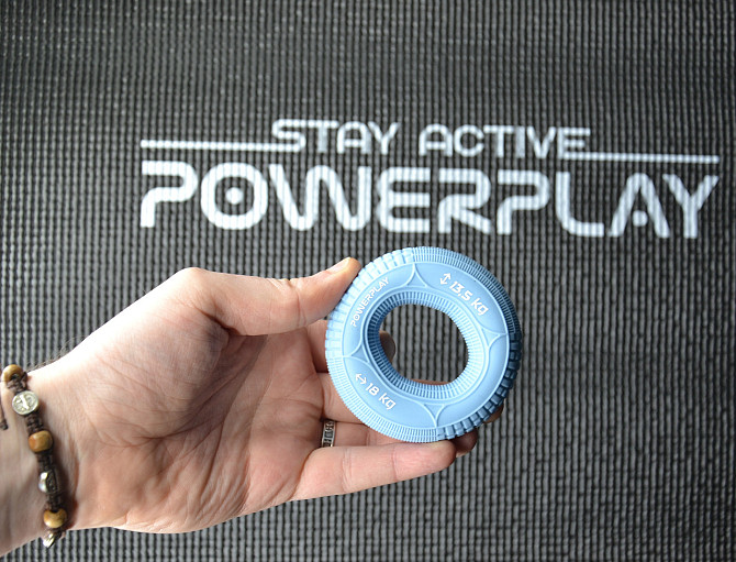 Еспандер кистьовий силіконовий PowerPlay PP-4330 Hand Grip Loops Light 13.5-18 кг. Блакитний Каменское - изображение 4