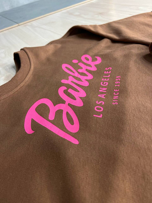 Костюм женский Quzen 485-485 Barbie оверсайз свитшот и брюки палаццо коричневый, коричневый, M Киев - изображение 18