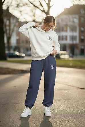 Теплый женский костюм тринитка на флисе Графит L-XL Харьков