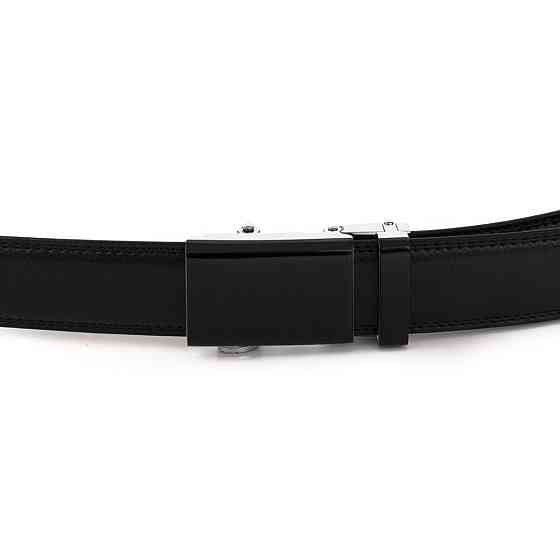 Ремінь чоловічий c подвійним рядком тонкий Vintage 20312 Чорний Київ