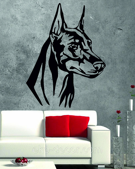 Декоративне настінне Панно «Доберман», Декор на стіну Київ - фото 10