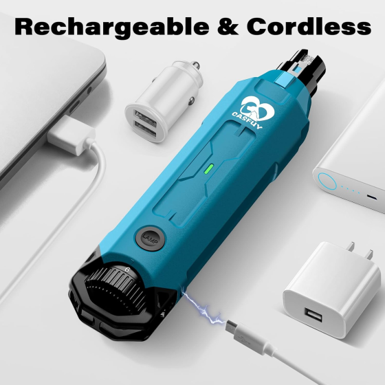 Машинка для шлифовки когтей собак Casfuy 6 скоростей, LED подсветка, USB, аккумуляторная, для маленьких, средних и больших собак Киев