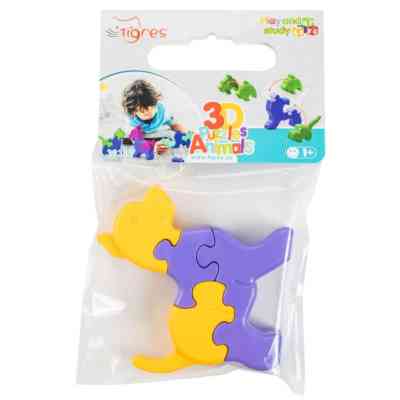 Развивающая игрушка Tigres 3D пазлы Животные - 1 шт, желтый (39385) Винница