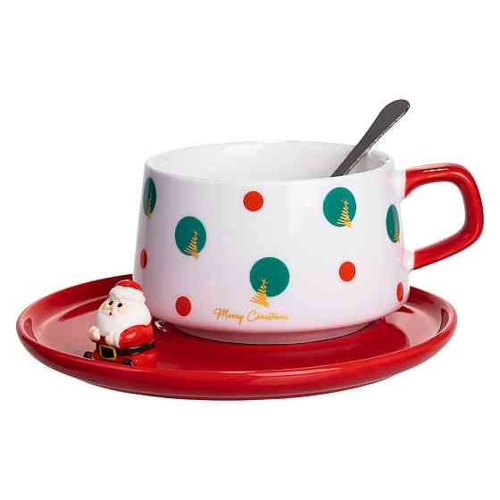 Yiwu Новорічний різдвяний порцеляновий набір «Святковий ранок» 250 мл Yiwu FM-CS-10D Коломия