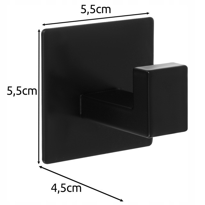 Набор настенных крючков 4 шт клейких для полотенец стиль лофт Ruhhy (24649) Black Нововолынск - изображение 9