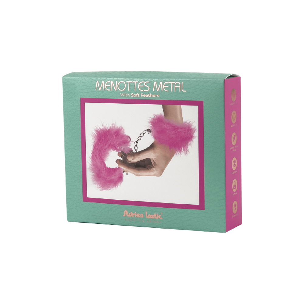 Наручники металлические Adrien Lastic Handcuffs Pink с розовой пушистой отделкой Sex Aura Киев - изображение 4