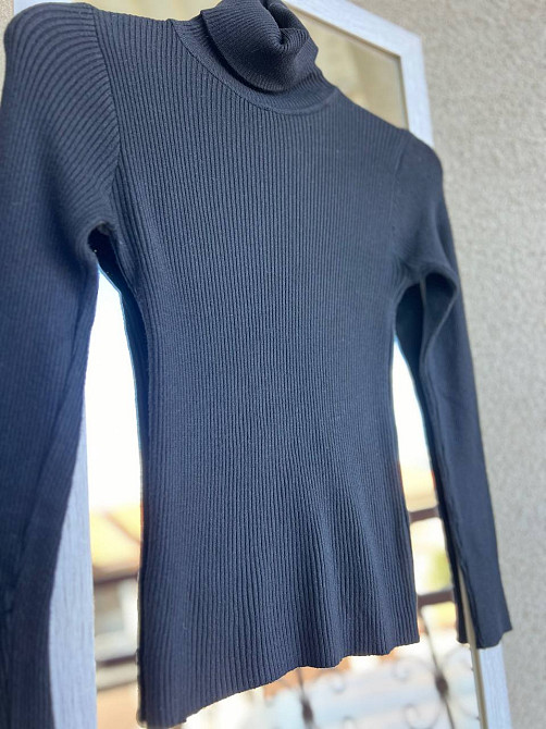 Светр жіночий A-N 920 водолазка гольф рубчик високий комір one size, чорний, one size Київ - фото 3