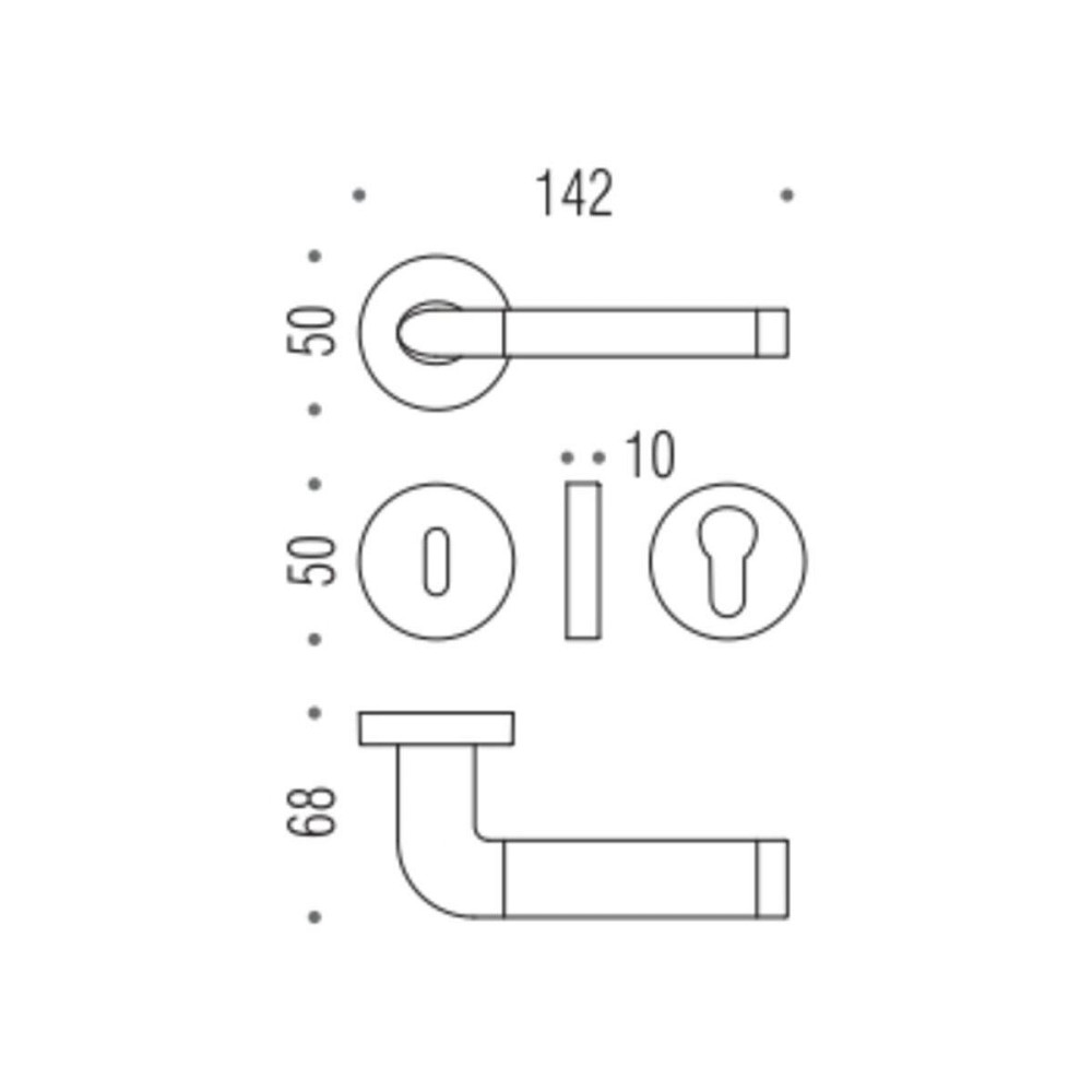 Ручка Colombo Taipan LC11 мат.нікель / груша R ф / з (50 Розета) Київ - фото 2