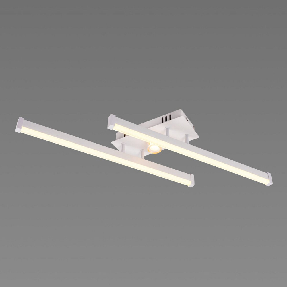 Люстра стельова світлодіодна VALESO 2 плафони LED 20W Білий Золото Сталь Акрил YH1310/2 Коломия - фото 1