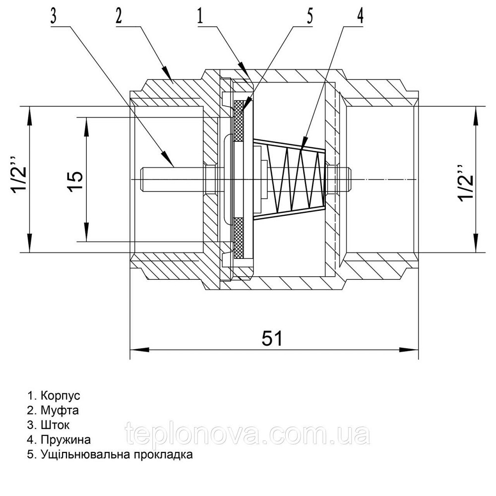 Клапан зворотного ходу води Q PROFESSIONAL 1/2| QP100 Чернівці - фото 4